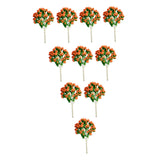 Maxbell 10 Pieces Miniature Trees Train Scenery DIY Crafts Railroad Artificial Trees 7cmx4.5cm