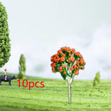 Maxbell 10 Pieces Miniature Trees Train Scenery DIY Crafts Railroad Artificial Trees 7cmx4.5cm