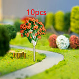 Maxbell 10 Pieces Miniature Trees Train Scenery DIY Crafts Railroad Artificial Trees 7cmx4.5cm