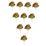 Maxbell 10 Pieces Miniature Trees Train Scenery DIY Crafts Railroad Artificial Trees 8.5cmx5.8cm