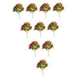 Maxbell 10 Pieces Miniature Trees Train Scenery DIY Crafts Railroad Artificial Trees 8.5cmx5.8cm