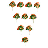 Maxbell 10 Pieces Miniature Trees Train Scenery DIY Crafts Railroad Artificial Trees 8.5cmx5.8cm