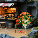 Maxbell 10 Pieces Miniature Trees Train Scenery DIY Crafts Railroad Artificial Trees 8.5cmx5.8cm