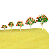 Maxbell 10 Pieces Miniature Trees Train Scenery DIY Crafts Railroad Artificial Trees 11cmx8cm