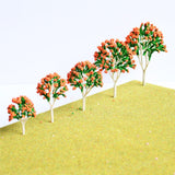 Maxbell 10 Pieces Miniature Trees Train Scenery DIY Crafts Railroad Artificial Trees 11cmx8cm