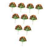 Maxbell 10 Pieces Miniature Trees Train Scenery DIY Crafts Railroad Artificial Trees 11cmx8cm