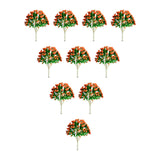 Maxbell 10 Pieces Miniature Trees Train Scenery DIY Crafts Railroad Artificial Trees 11cmx8cm