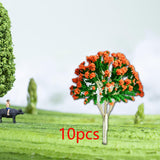 Maxbell 10 Pieces Miniature Trees Train Scenery DIY Crafts Railroad Artificial Trees 11cmx8cm