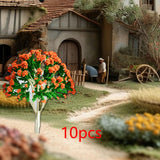 Maxbell 10 Pieces Miniature Trees Train Scenery DIY Crafts Railroad Artificial Trees 11cmx8cm