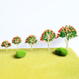 Maxbell 10 Pieces Miniature Trees Train Scenery DIY Crafts Railroad Artificial Trees 13cmx9.5cm