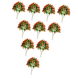 Maxbell 10 Pieces Miniature Trees Train Scenery DIY Crafts Railroad Artificial Trees 13cmx9.5cm