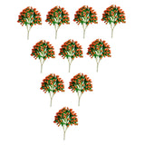 Maxbell 10 Pieces Miniature Trees Train Scenery DIY Crafts Railroad Artificial Trees 13cmx9.5cm