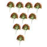 Maxbell 10 Pieces Miniature Trees Train Scenery DIY Crafts Railroad Artificial Trees 13cmx9.5cm