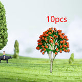 Maxbell 10 Pieces Miniature Trees Train Scenery DIY Crafts Railroad Artificial Trees 13cmx9.5cm