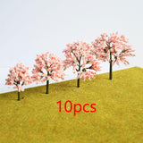 Maxbell 10x Miniature Trees Supplies Decor Sand Table Fake Plants Landscape Ornament 6.5 cm Height