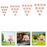 Maxbell 10x Miniature Trees Supplies Decor Sand Table Fake Plants Landscape Ornament 6.5 cm Height
