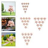 Maxbell 10x Miniature Trees Supplies Decor Sand Table Fake Plants Landscape Ornament 6.5 cm Height