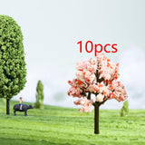 Maxbell 10x Miniature Trees Supplies Decor Sand Table Fake Plants Landscape Ornament 6.5 cm Height