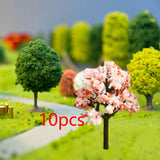 Maxbell 10x Miniature Trees Supplies Decor Sand Table Fake Plants Landscape Ornament 6.5 cm Height