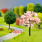 Maxbell 10x Miniature Trees Supplies Decor Sand Table Fake Plants Landscape Ornament 10.5 cm Height