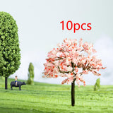 Maxbell 10x Miniature Trees Supplies Decor Sand Table Fake Plants Landscape Ornament 10.5 cm Height