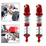 Maxbell 2 Pieces RC Shock Absorber Easy to Install RC Car Parts for 1/12 Scale H12Y+ Red and Silver