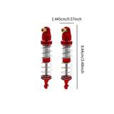 Maxbell 2 Pieces RC Shock Absorber Easy to Install RC Car Parts for 1/12 Scale H12Y+ Red and Silver