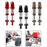 Maxbell 2 Pieces RC Shock Absorber Easy to Install RC Car Parts for 1/12 Scale H12Y+ Red and Silver