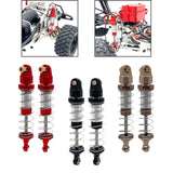 Maxbell 2 Pieces RC Shock Absorber Easy to Install RC Car Parts for 1/12 Scale H12Y+ Red and Silver