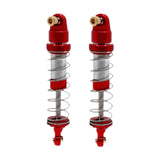 Maxbell 2 Pieces RC Shock Absorber Easy to Install RC Car Parts for 1/12 Scale H12Y+ Red and Silver