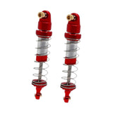 Maxbell 2 Pieces RC Shock Absorber Easy to Install RC Car Parts for 1/12 Scale H12Y+ Red and Silver