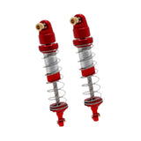 Maxbell 2 Pieces RC Shock Absorber Easy to Install RC Car Parts for 1/12 Scale H12Y+ Red and Silver