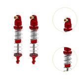 Maxbell 2 Pieces RC Shock Absorber Easy to Install RC Car Parts for 1/12 Scale H12Y+ Red and Silver