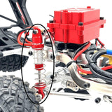 Maxbell 2 Pieces RC Shock Absorber Easy to Install RC Car Parts for 1/12 Scale H12Y+ Red and Silver