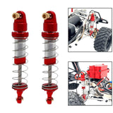 Maxbell 2 Pieces RC Shock Absorber Easy to Install RC Car Parts for 1/12 Scale H12Y+ Red and Silver