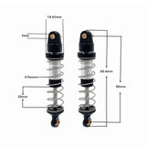 Maxbell 2 Pieces RC Shock Absorber Easy to Install RC Car Parts for 1/12 Scale H12Y+ Black and Silver