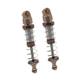 Maxbell 2 Pieces RC Shock Absorber Easy to Install RC Car Parts for 1/12 Scale H12Y+ Champagne Silver