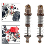 Maxbell 2 Pieces RC Shock Absorber Easy to Install RC Car Parts for 1/12 Scale H12Y+ Champagne Silver