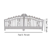 Maxbell 10x Garden Gate Model Miniature Versatile Sturdy White Scene Courtyard Fence Height 3.5 cm