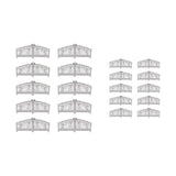 Maxbell 10x Garden Gate Model Miniature Versatile Sturdy White Scene Courtyard Fence Height 3.5 cm