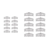 Maxbell 10x Garden Gate Model Miniature Versatile Sturdy White Scene Courtyard Fence Height 3.5 cm