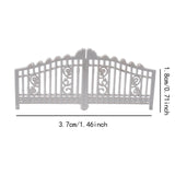 Maxbell 10x Garden Gate Model Miniature Versatile Sturdy White Scene Courtyard Fence Height 1.8 cm