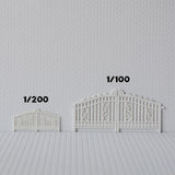 Maxbell 10x Garden Gate Model Miniature Versatile Sturdy White Scene Courtyard Fence Height 1.8 cm