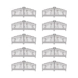 Maxbell 10x Garden Gate Model Miniature Versatile Sturdy White Scene Courtyard Fence Height 1.8 cm