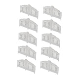 Maxbell 10x Garden Gate Model Miniature Versatile Sturdy White Scene Courtyard Fence Height 1.8 cm