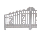 Maxbell 10x Garden Gate Model Miniature Versatile Sturdy White Scene Courtyard Fence Height 1.8 cm