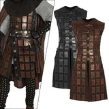 Maxbell Medieval Chest Armor PU Leather for Party Medieval-themed Events Stage Shows Black