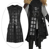 Maxbell Medieval Chest Armor PU Leather for Party Medieval-themed Events Stage Shows Black