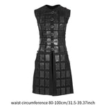 Maxbell Medieval Chest Armor PU Leather for Party Medieval-themed Events Stage Shows Black