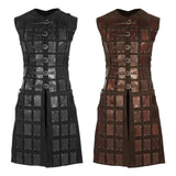 Maxbell Medieval Chest Armor PU Leather for Party Medieval-themed Events Stage Shows Black